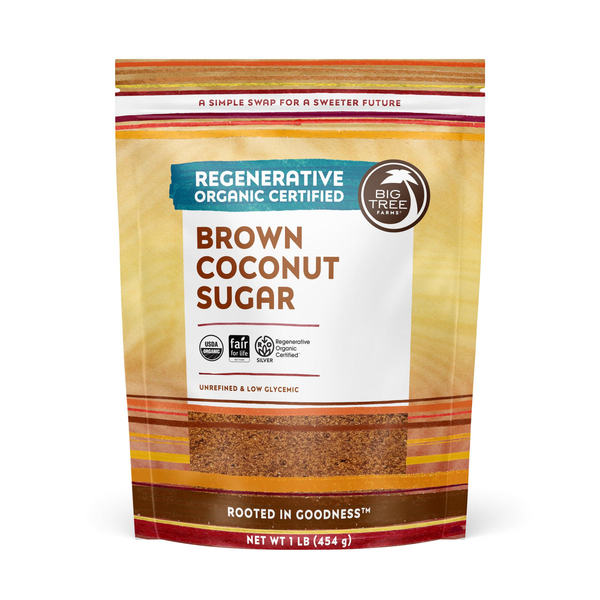 Big Tree Farms coconut sugar bag front for natural baking sweetness.