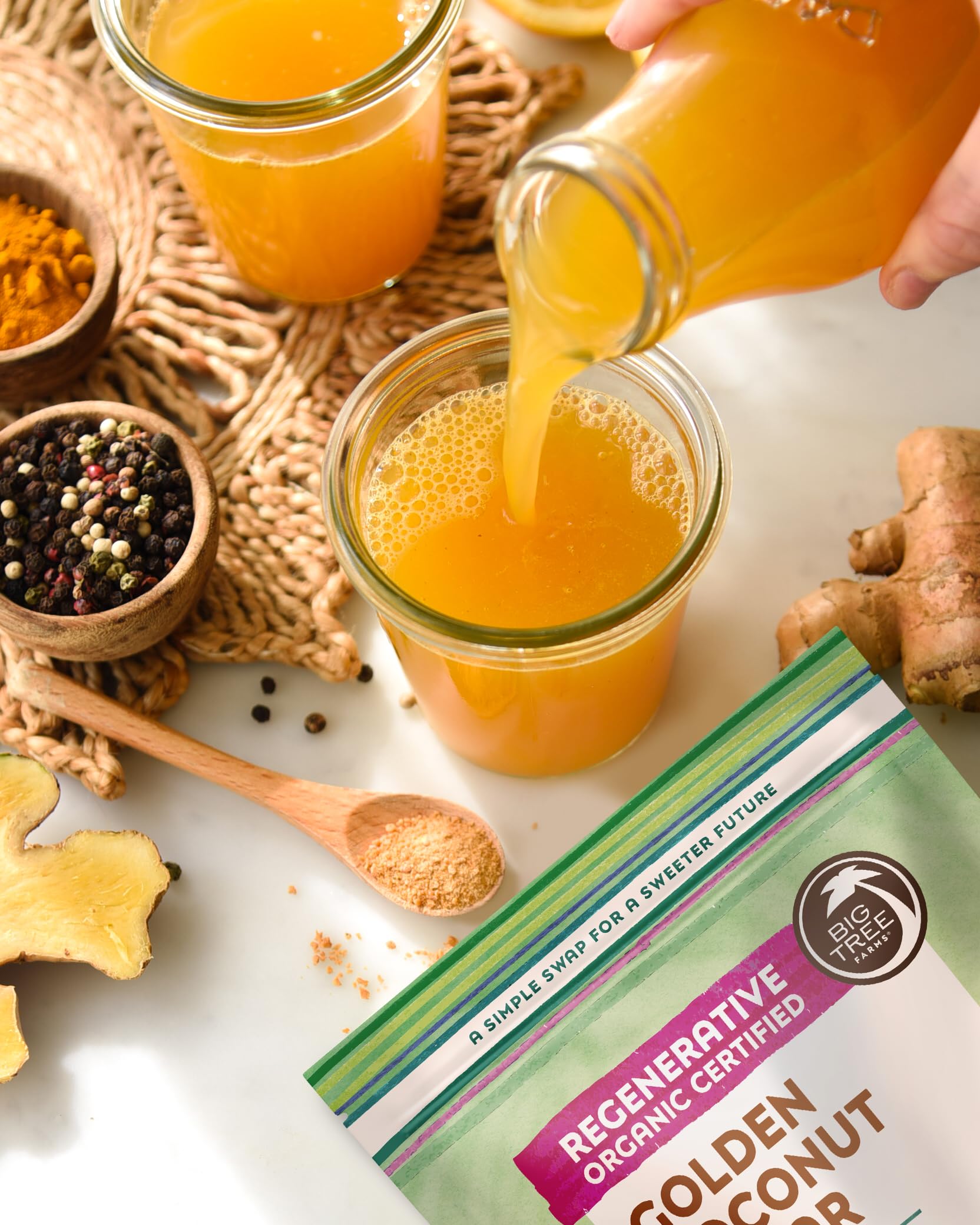Big Tree Farms Golden Coconut Sugar 1 lb pack ready for everyday cooking