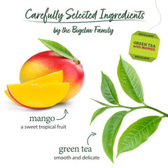 Bigelow Green Tea with Mango 20-count box provides convenient daily brewing.