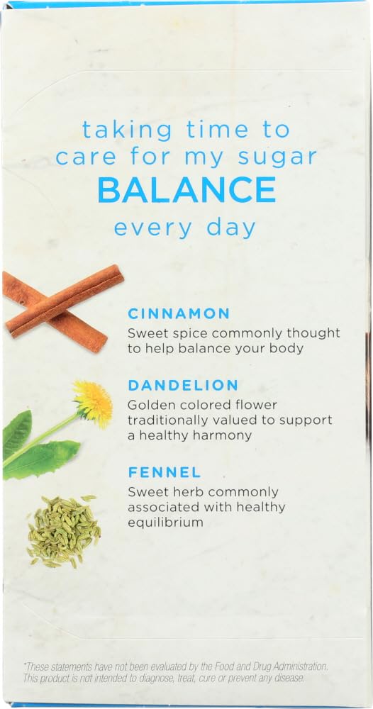 Cup with Bigelow Benefits tea—caffeine-free moment of relaxation.
