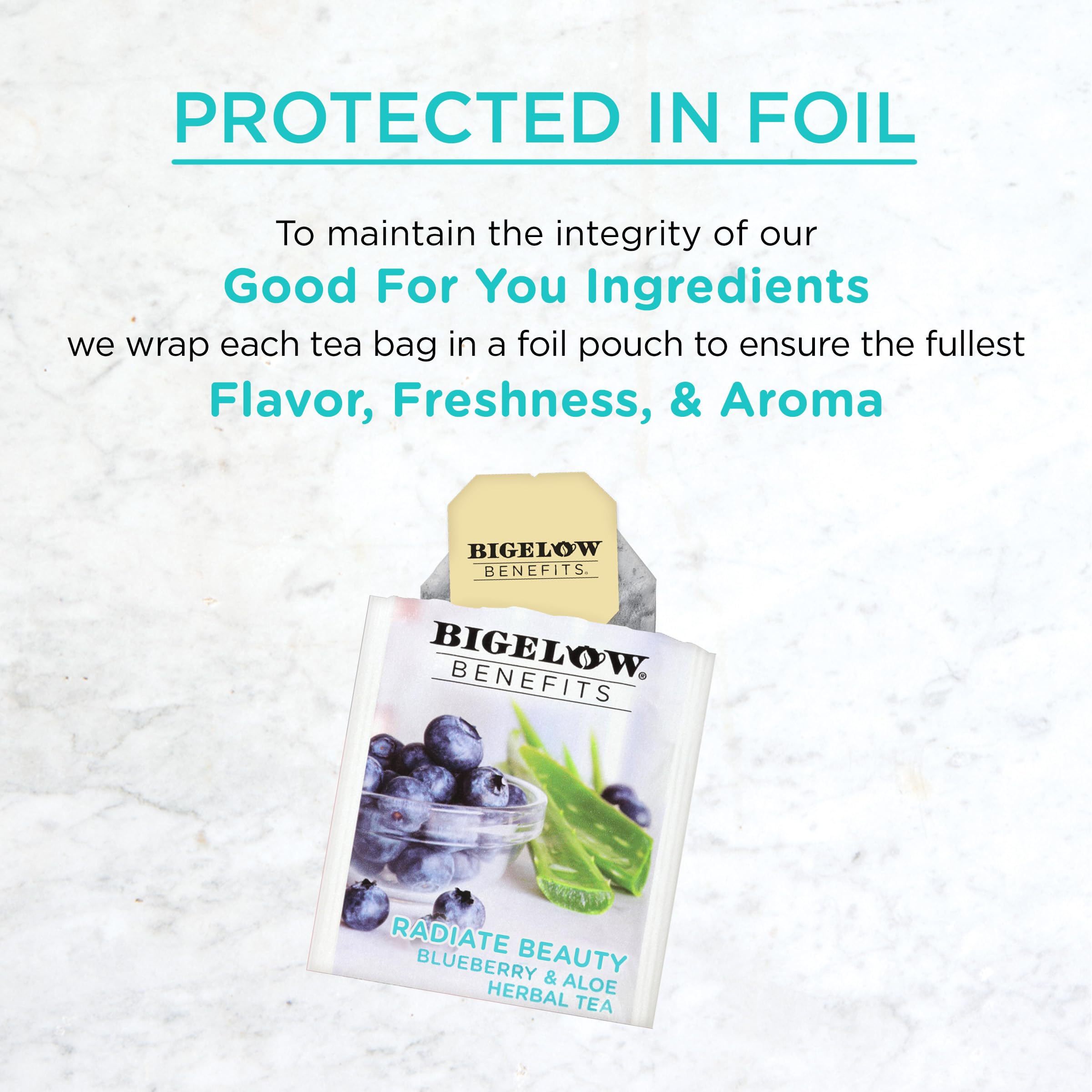 Bigelow Benefits Radiate Beauty bags maintain freshness for on-the-go moments