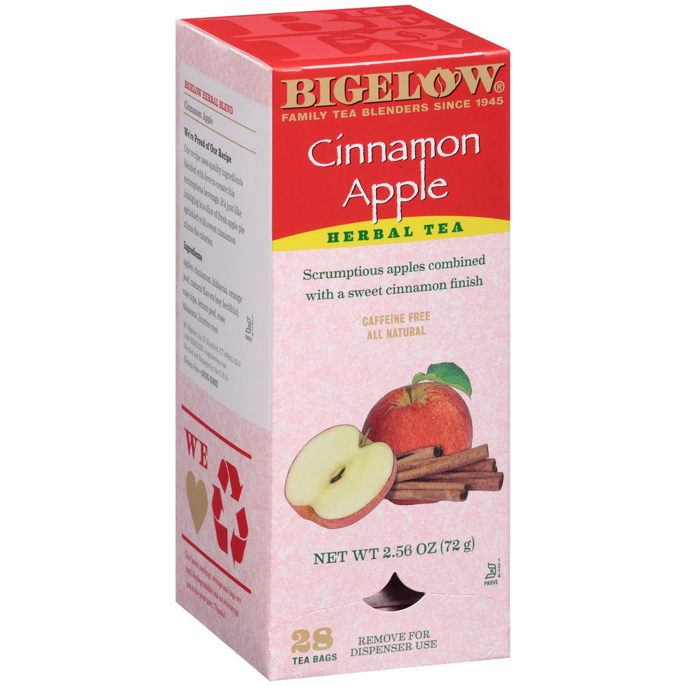 Bigelow Cinnamon Apple Tea Bags foil-wrap freshness on the go