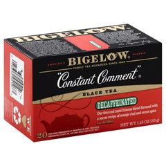 Bigelow Constant Comment Decaf tea bags ready for a quick, relaxing cup.