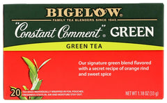 Bigelow Constant Comment green tea bags in a box for easy daily use
