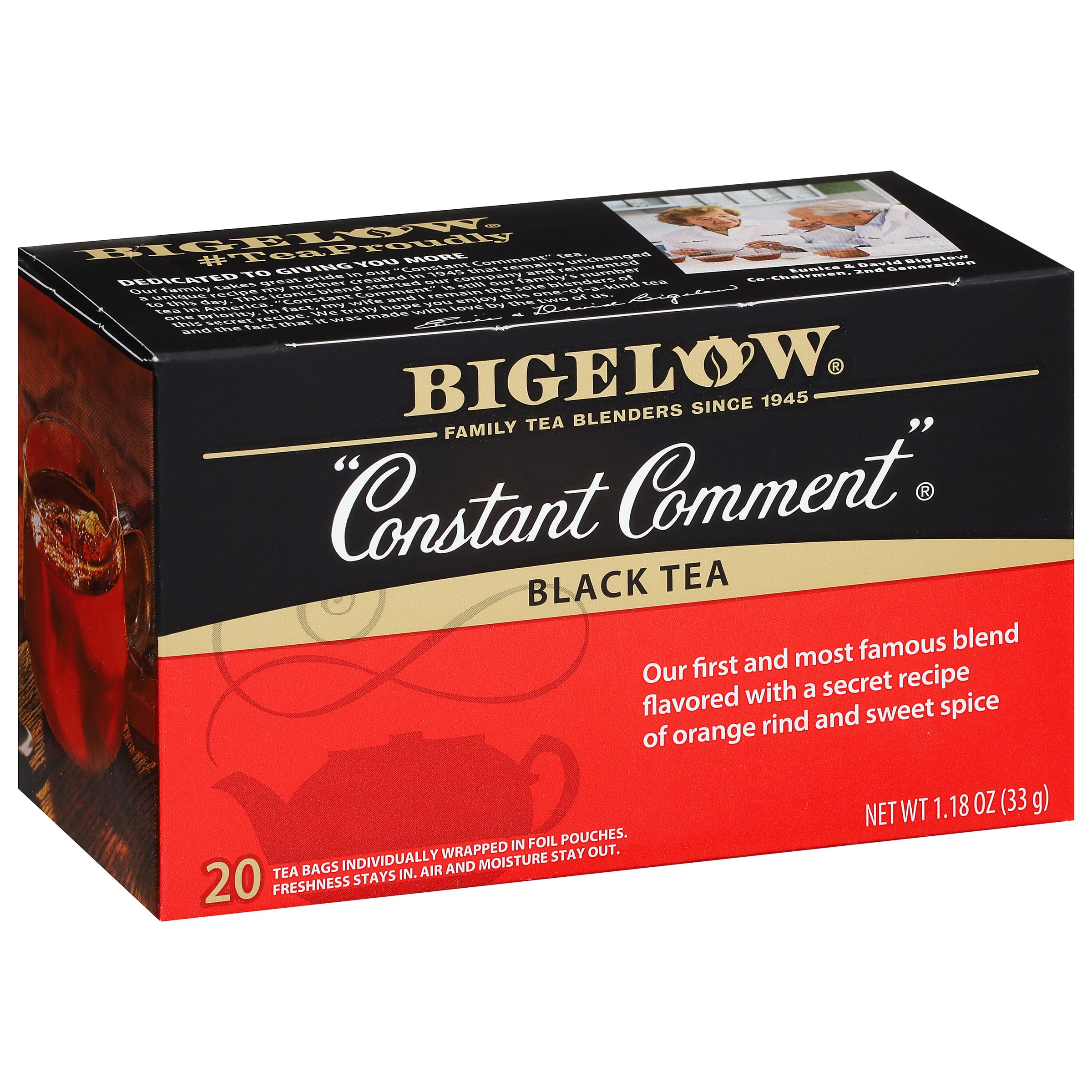 Bigelow Constant Comment tea bags in the original blend for a comforting morning cup.