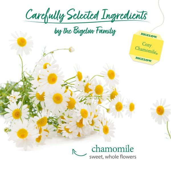 Bigelow Cozy Chamomile foil-wrapped tea bags preserve peak flavor.