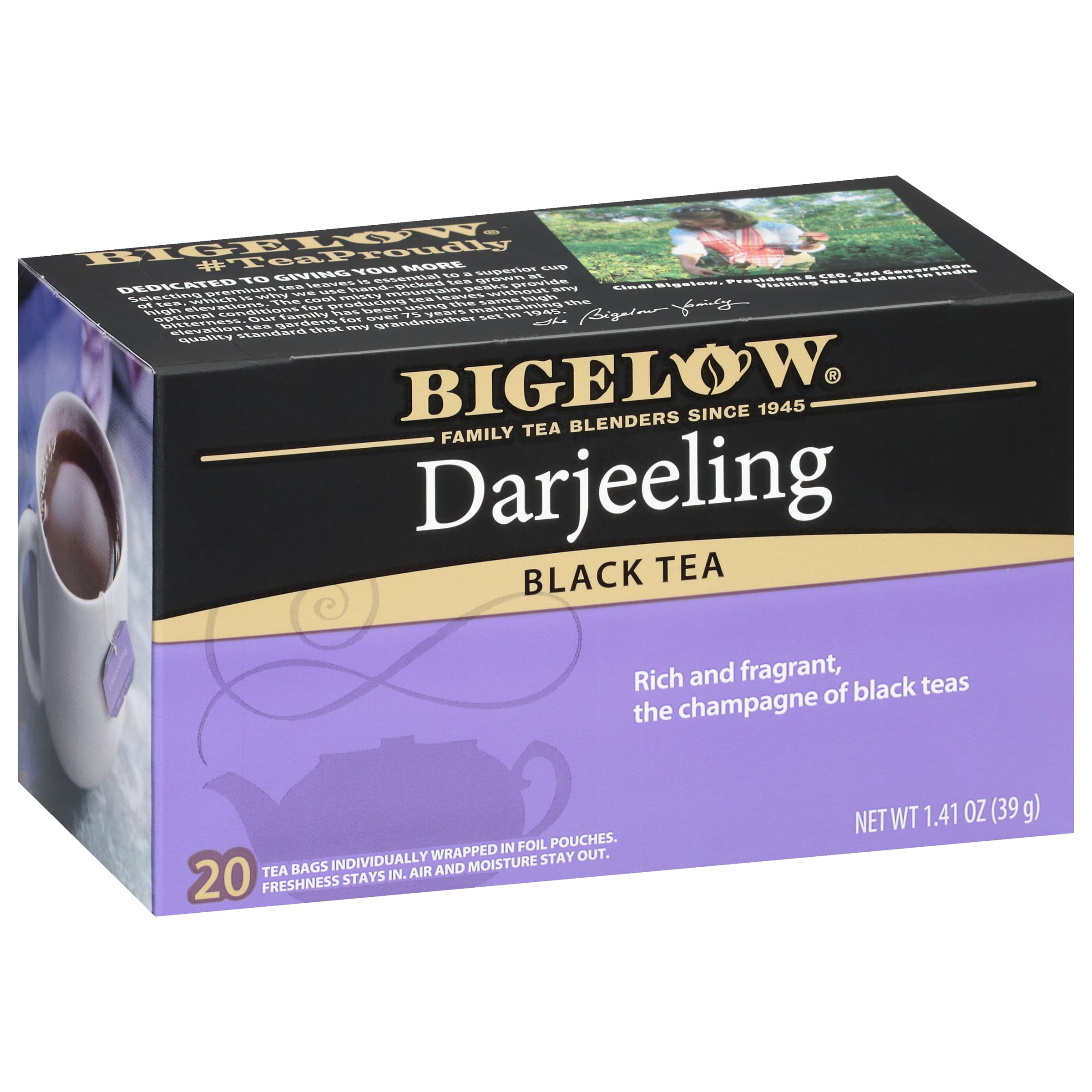Bigelow Darjeeling Black Tea cup steaming for a bright morning ritual