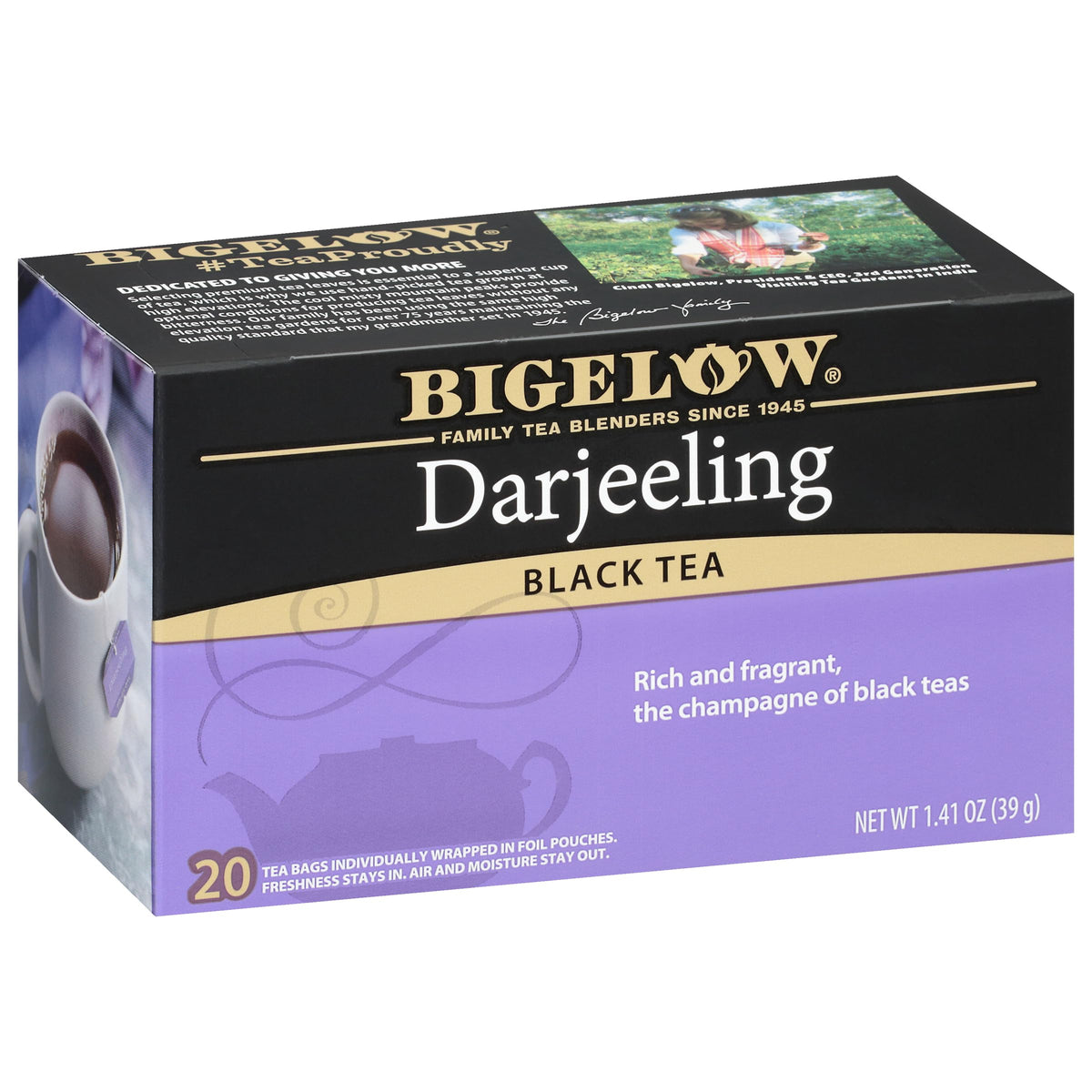 Bigelow Darjeeling Black Tea cup steaming for a bright morning ritual