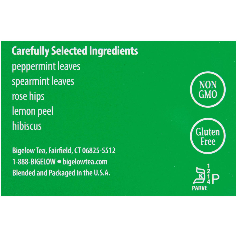 Gluten-free and kosher certified Bigelow Mint Medley.