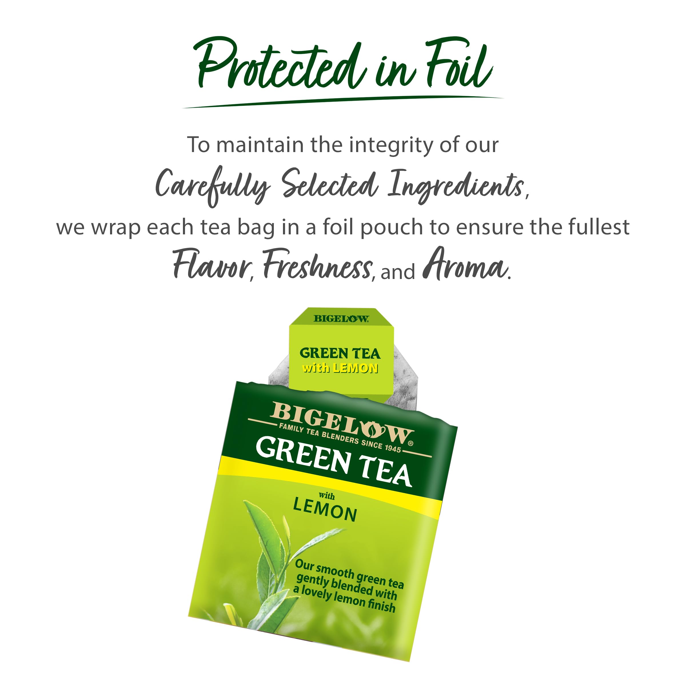 Bigelow Green Tea with Pomegranate offers a fruity, aromatic twist.