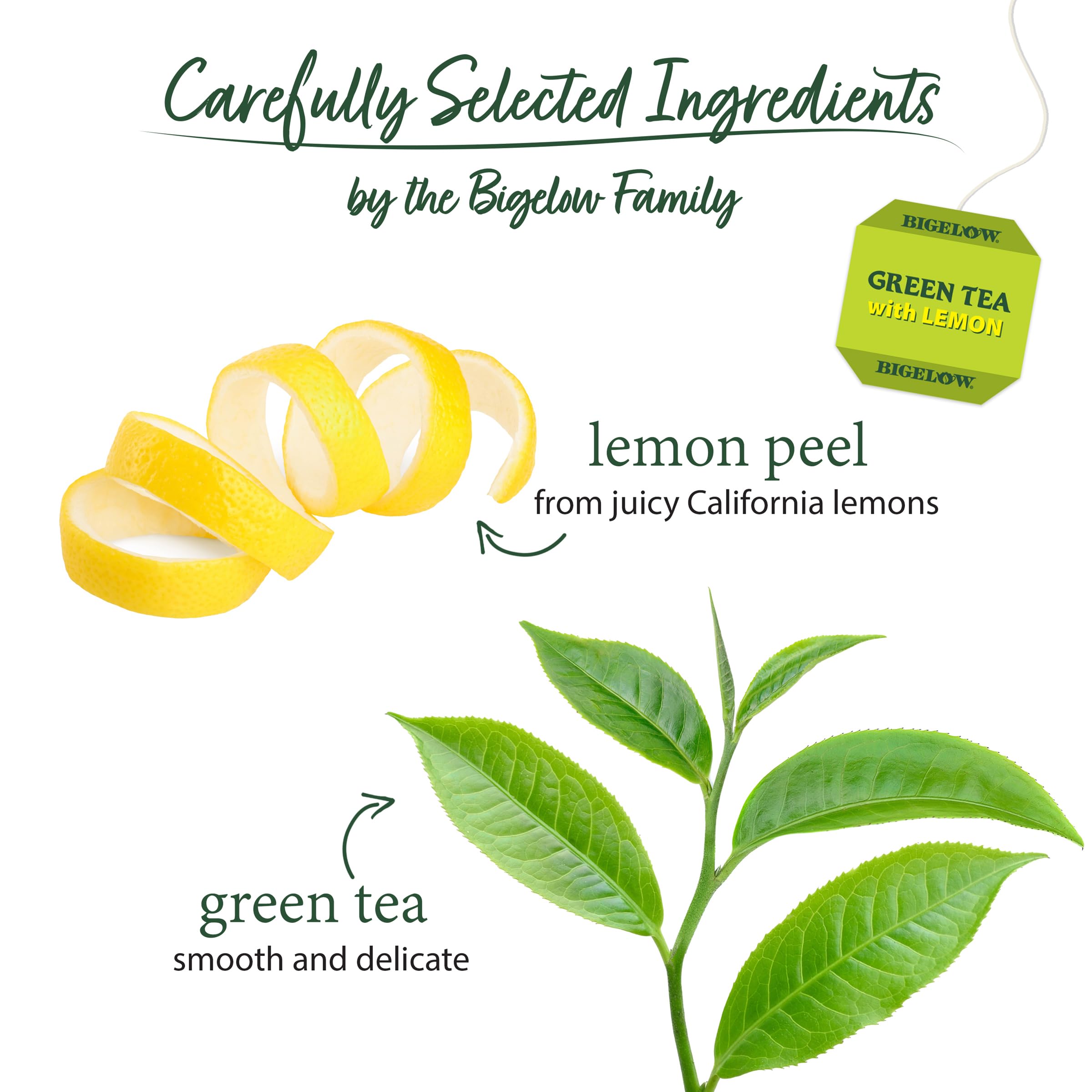 Bigelow Green with Lemon lemon peel note for a refreshing citrus aroma