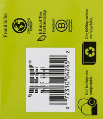 Bigelow Lemon Decaf tea bag close-up highlighting citrus aroma.
