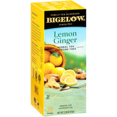 Bigelow Lemon Ginger tea bags foil-wrapped packets preserve freshness and aroma