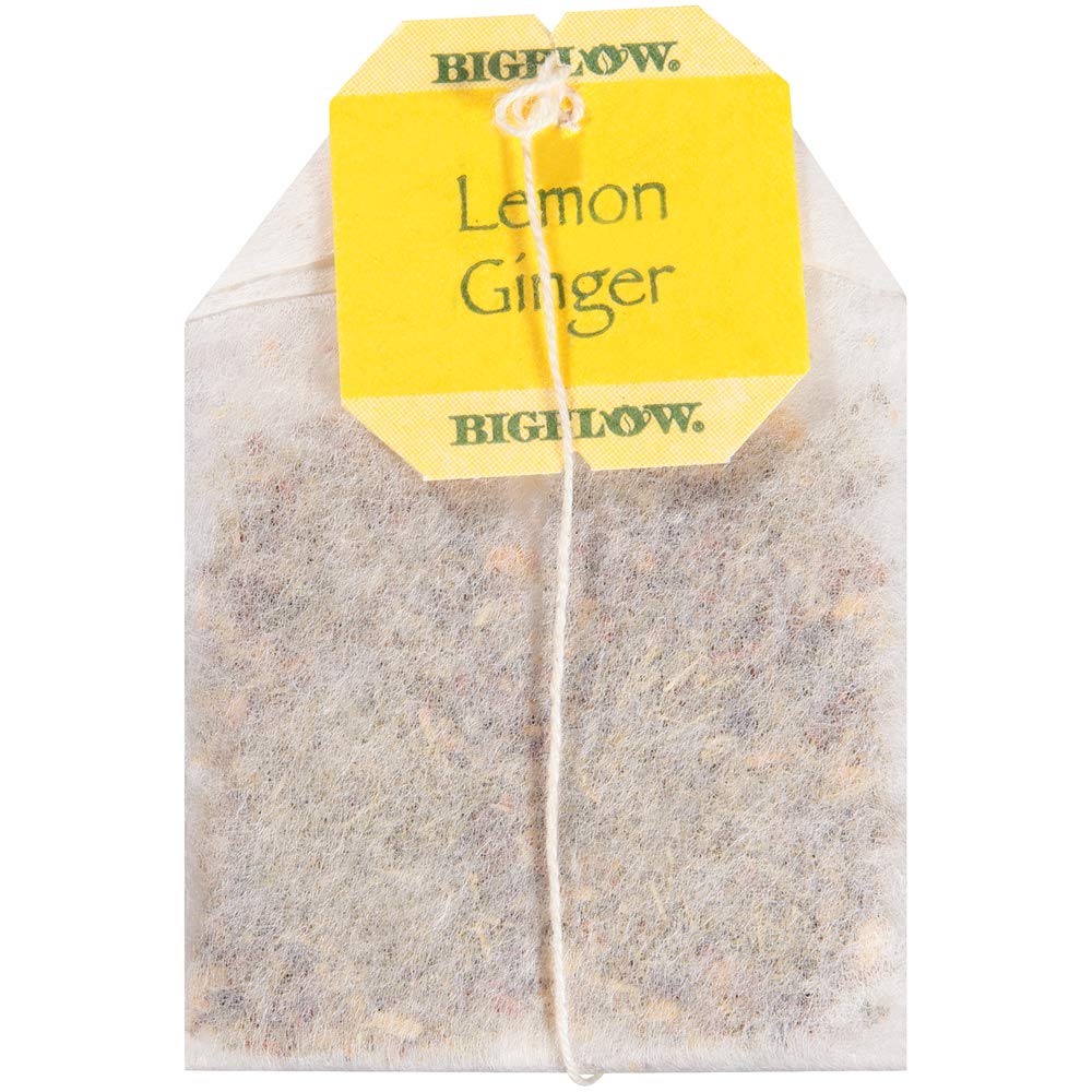 Bigelow Lemon Ginger packaging with label and ingredients details for shoppers