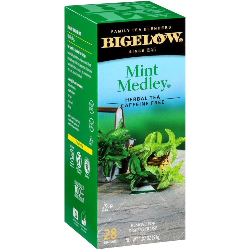 Foil-wrapped Mint Medley bags preserve peak flavor and fragrance.