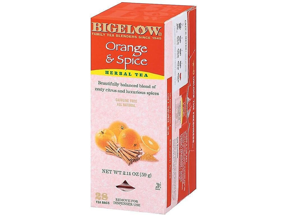 Bigelow Orange and Spice Herbal Tea aroma rising offers an inviting scent for a quick mindful break.