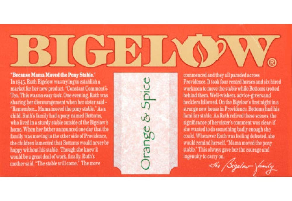 Bigelow Orange and Spice Tea cup-steeping, inviting aroma and relaxing moment.