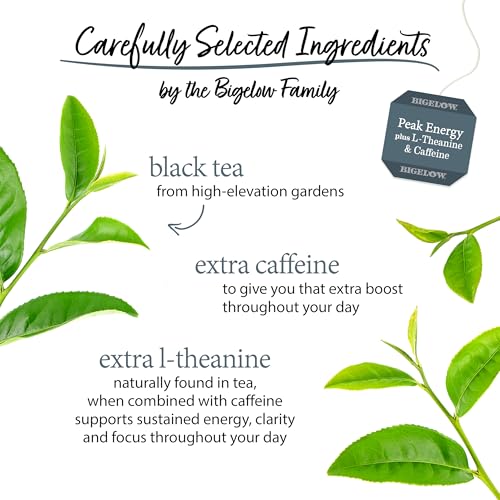 Bigelow Peak Energy tea shown hot or iced for versatile daily use