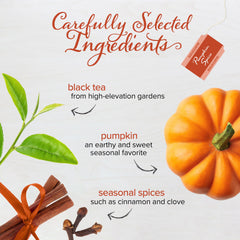 Brewing Bigelow Pumpkin Spice Black Tea releases warm spice and inviting aroma.