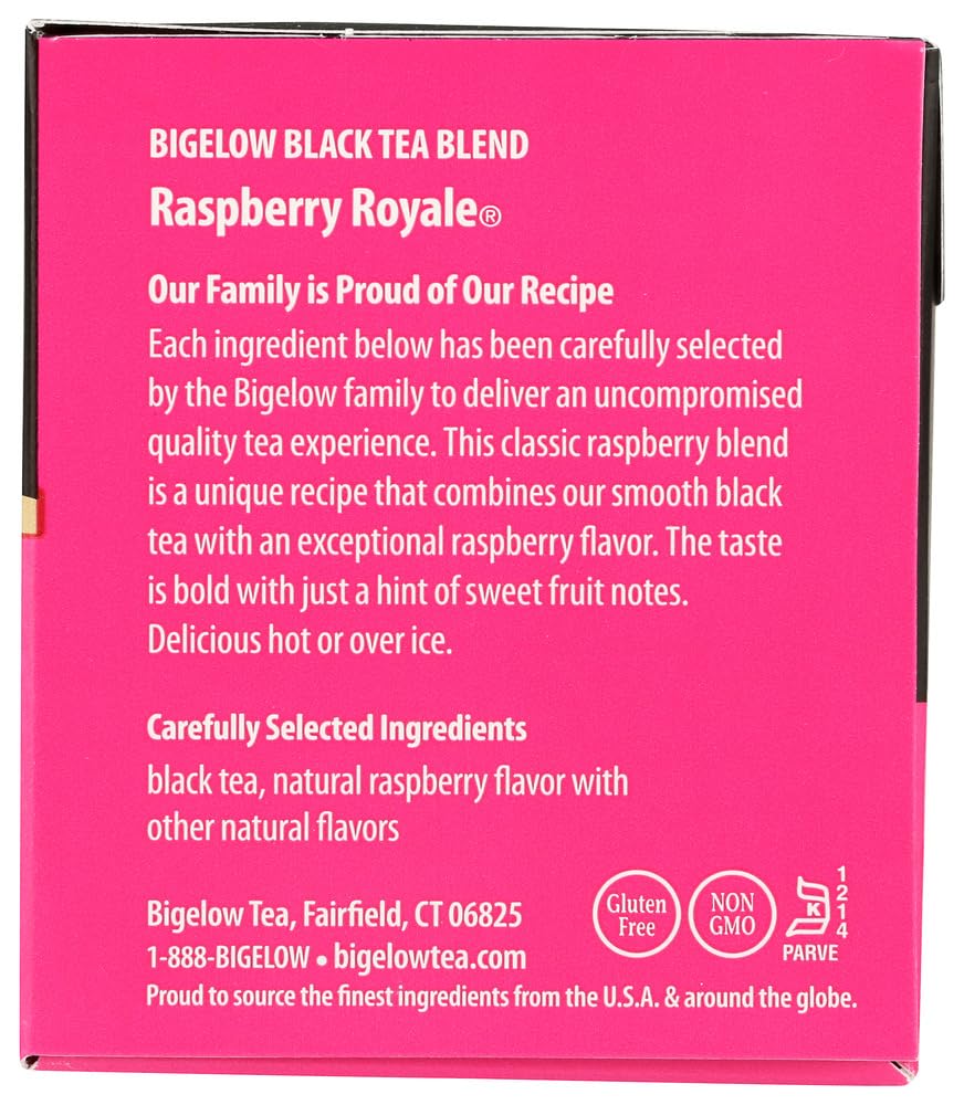 Bigelow Raspberry Royale aroma shines in each cup when steeped.