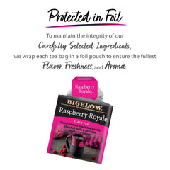 Bigelow Raspberry Royale cup-steeping, steaming cup with berry notes