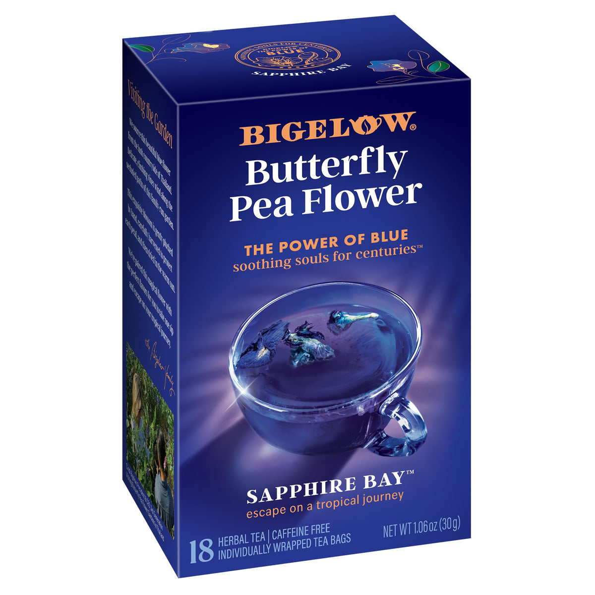 Bigelow Sapphire Bay tea bags ready for peak flavor and aroma