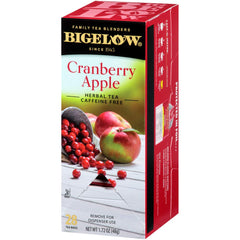 Steaming cup with Bigelow Cranberry Apple aroma for relaxing moments
