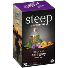 Bigelow Steep Organic Earl Grey Tea bags ready for a rich morning cup.