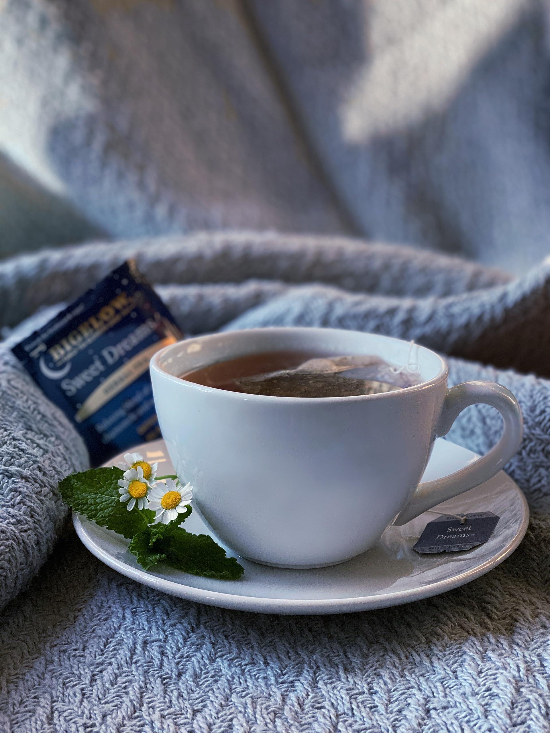 Bigelow Sweet Dreams caffeine-free label for relaxation