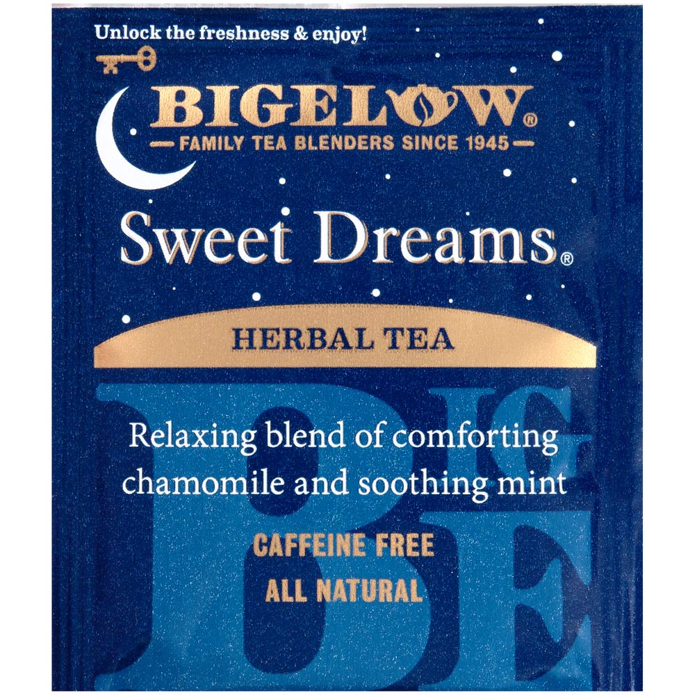 Bigelow Sweet Dreams on an office desk for a calming break.