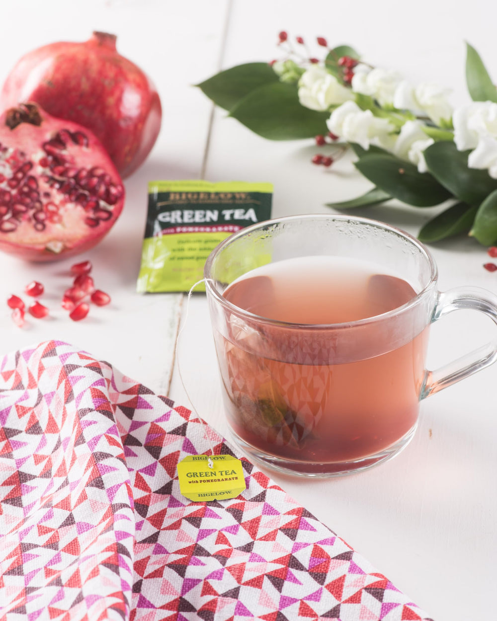 Bigelow tea bags in foil pouches preserve flavor and aroma while you travel