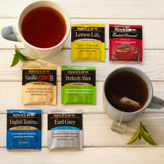 Individually foil-wrapped Bigelow tea bags preserve peak flavor and aroma.