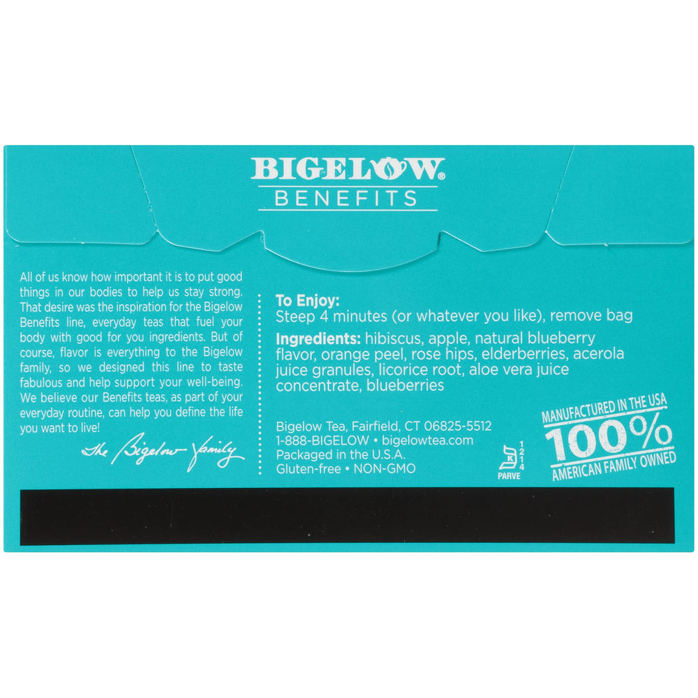Steeping Bigelow Cinnamon & Black Berry tea releasing warm spice scent