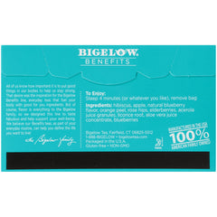 Steeping Bigelow Cinnamon & Black Berry tea releasing warm spice scent
