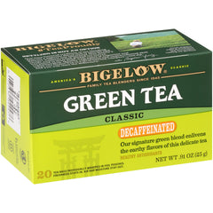 Bigelow Classic Green Tea bags in a box, smooth and aromatic daily cup