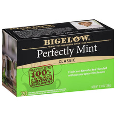 Individually wrapped Bigelow tea bags preserving freshness on the go