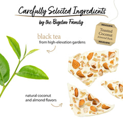 Bigelow Toasted Coconut Almond Bark foil pouches lock in aroma and freshness.