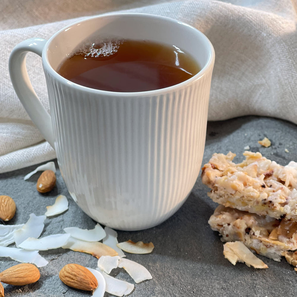 Bigelow Toasted Coconut Almond Bark Tea bags ready for quick, flavorful brewing.