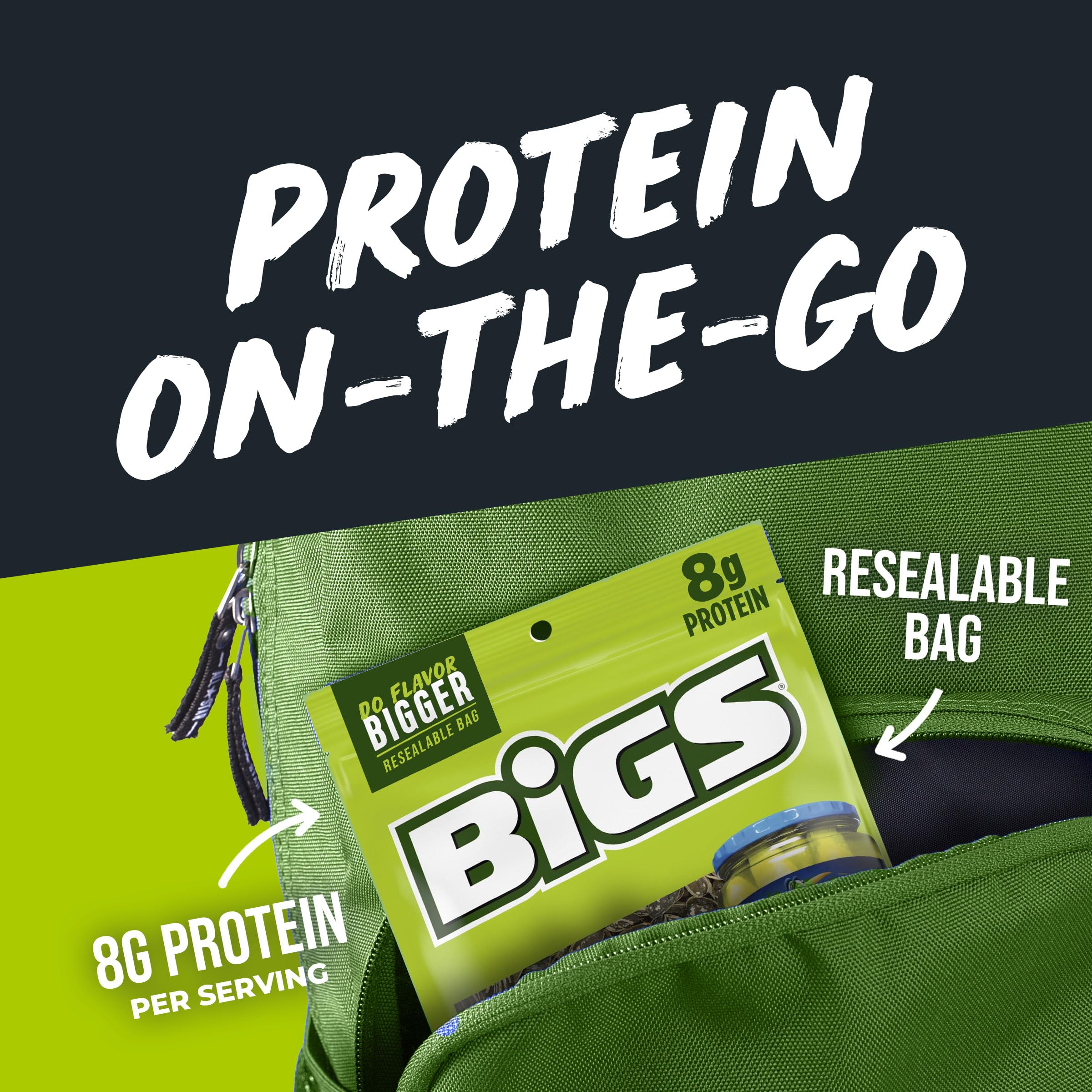 USA-grown BIGS Vlasic Dill Pickle Sunflower Seeds highlighting origin and quality.