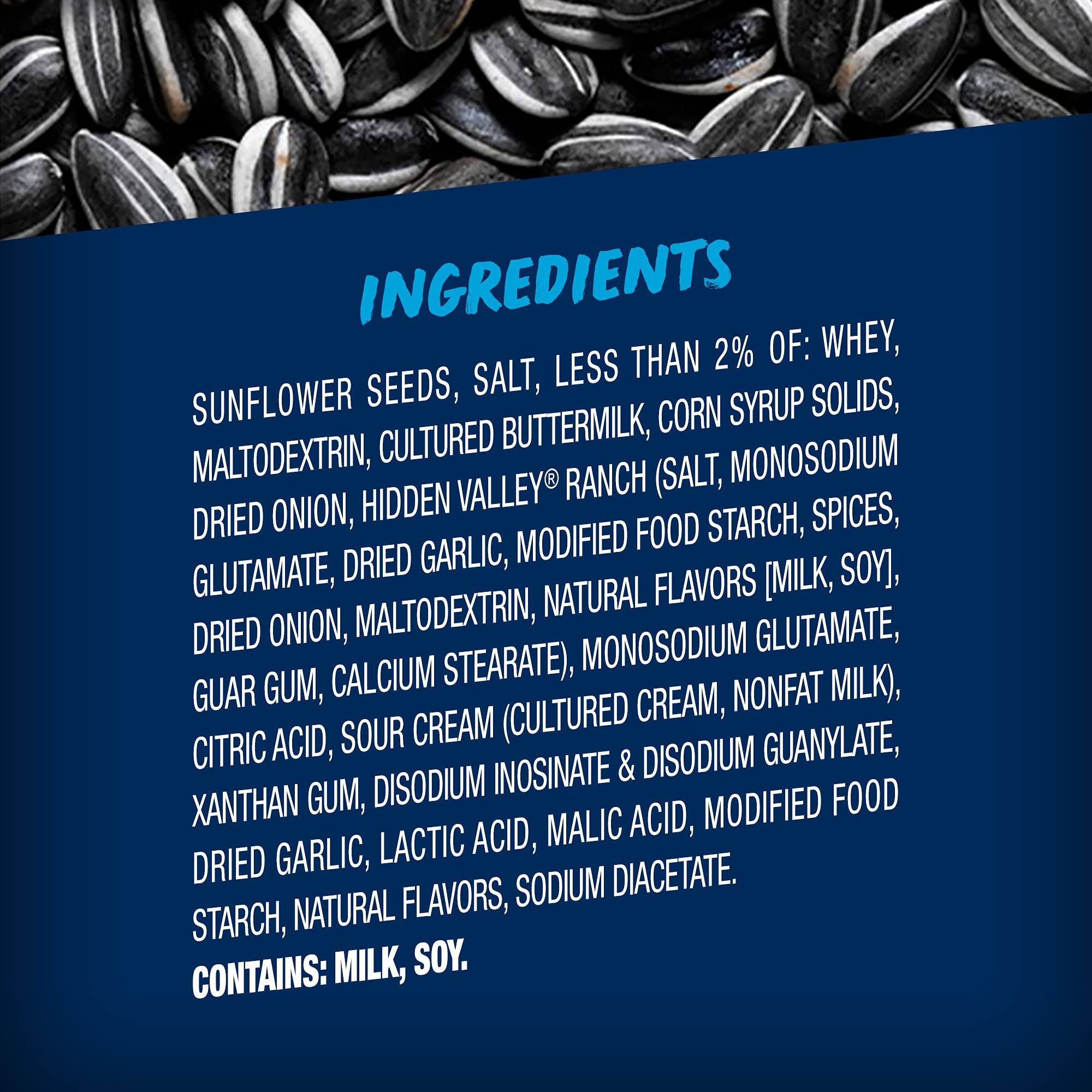 BIGS Hidden Valley Ranch sunflower seeds close-up with on-the-go snacking appeal