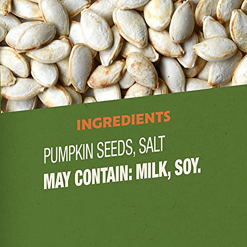BIGS Simply Salted roasted pumpkin seeds closeup emphasizing bold crunch.