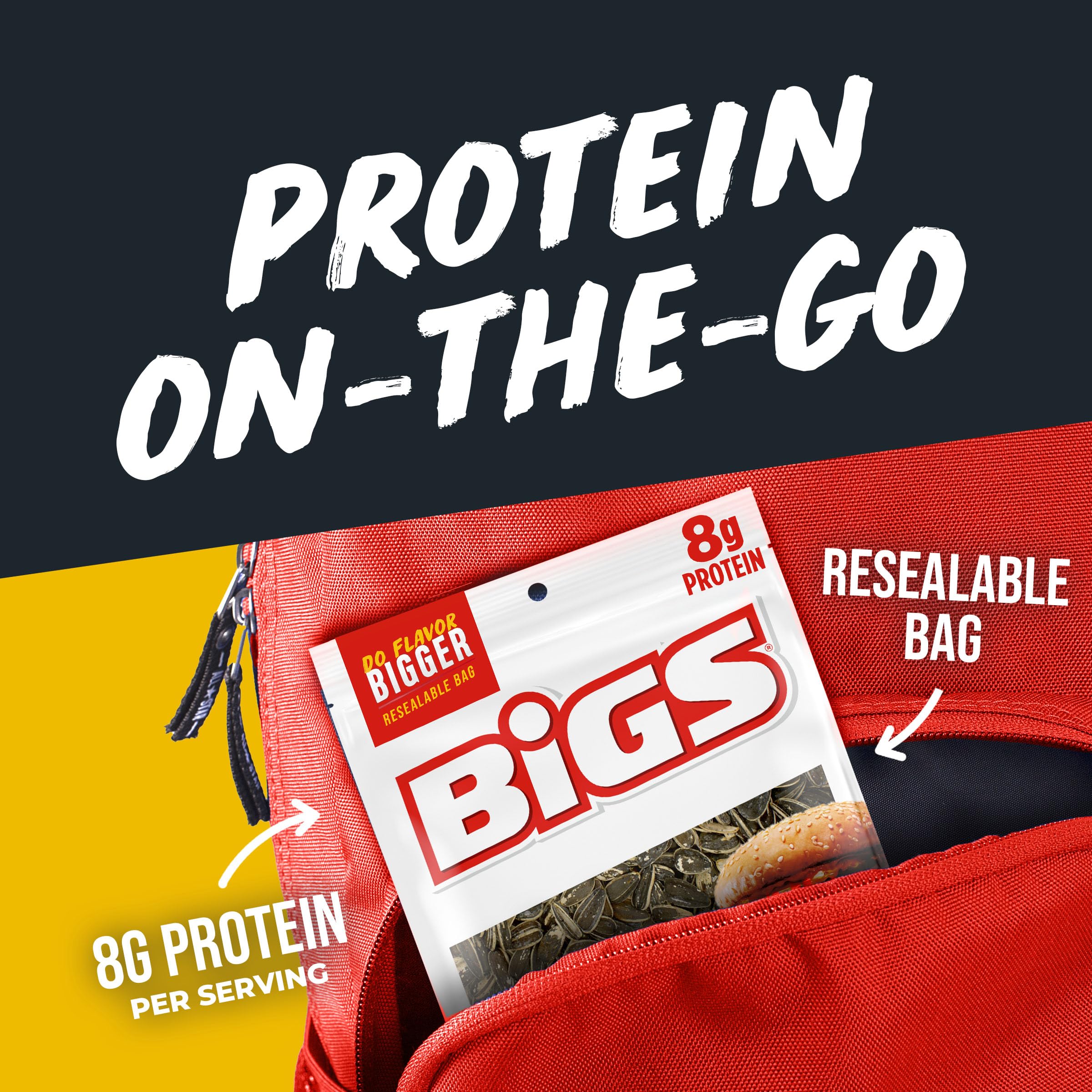 Snack idea with BIGS Cheeseburger seeds, ideal for study breaks and quick bites