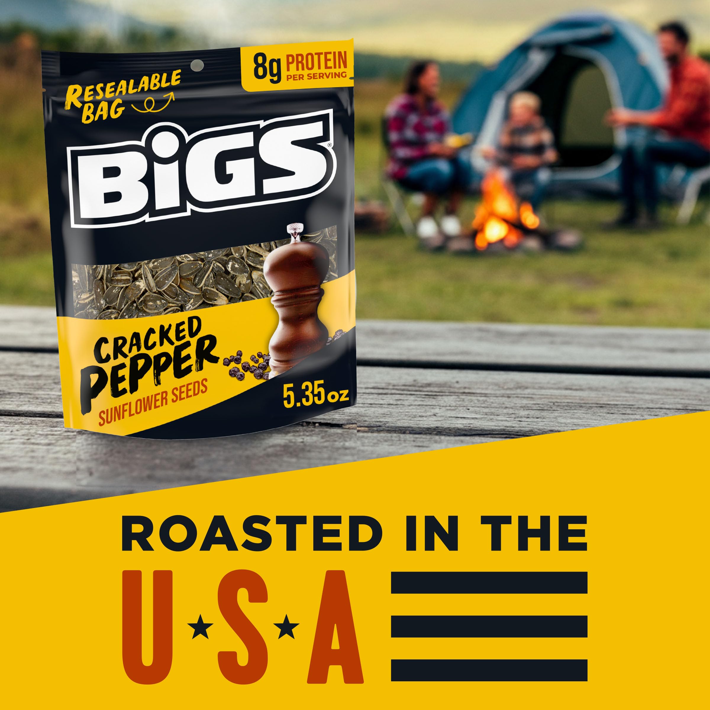 USA-roasted flavor profile enhances bold sunflower seed snacking.