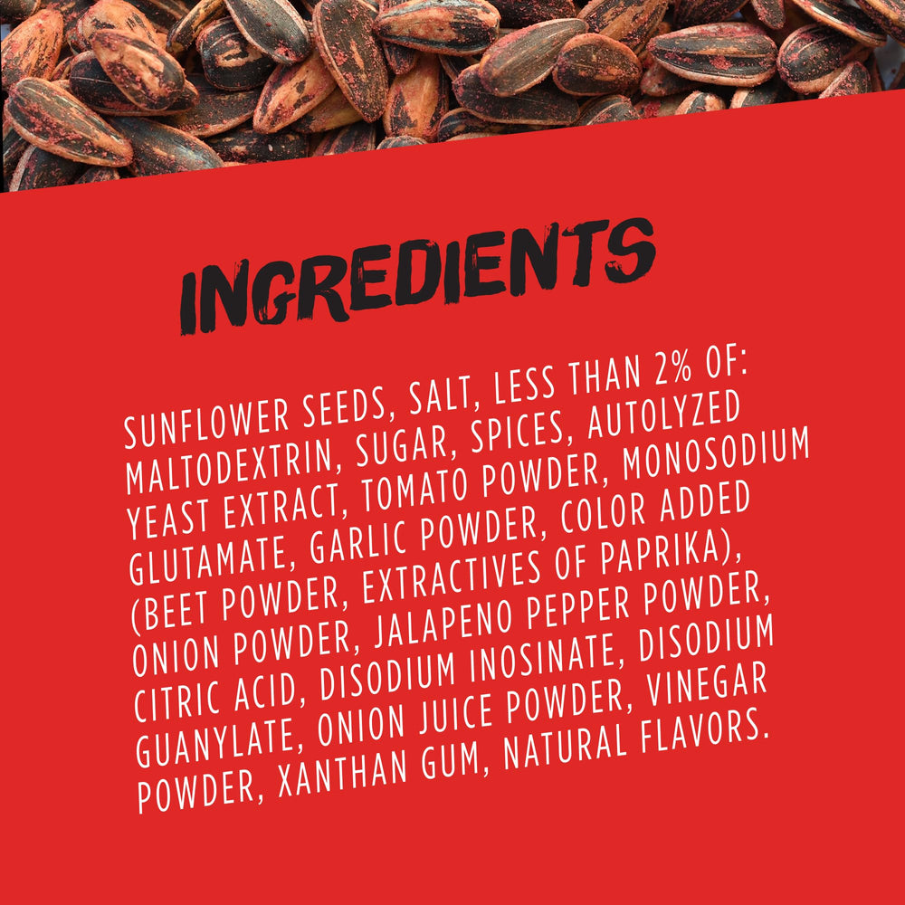 BIGS Fire Flavor Sunflower Seeds open bag showing convenient reseal for fresh spicy snack.
