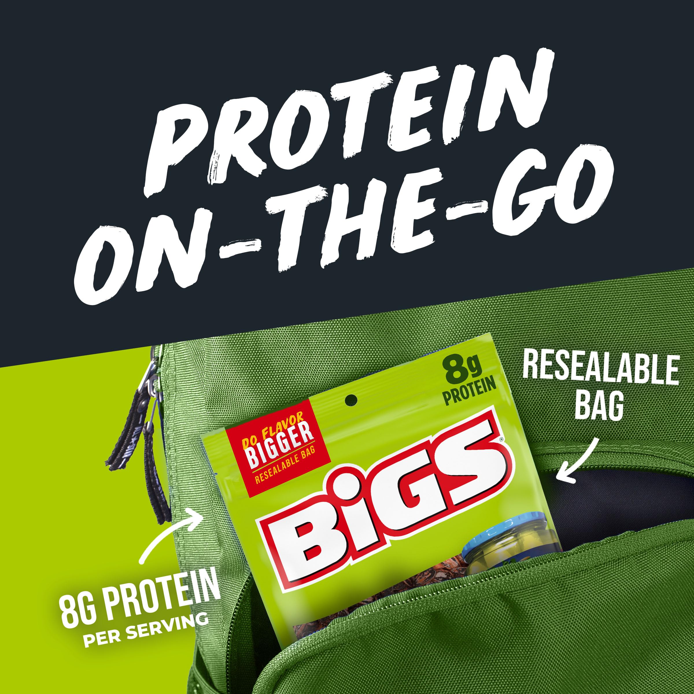 Front packaging of BIGS Vlasic Spicy Dill Pickle Sunflower Seeds