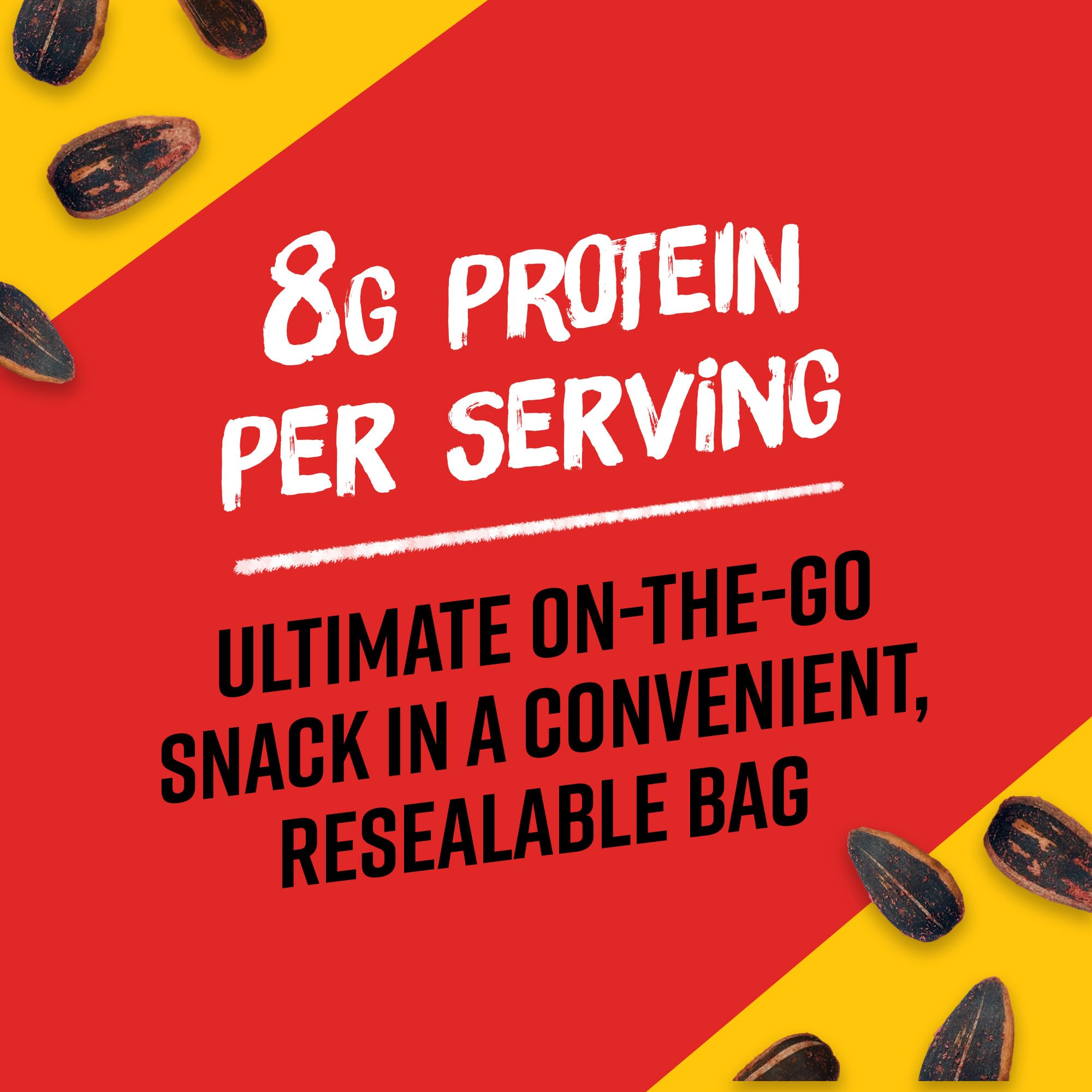 BIGS Sunflower Seeds resealable bag open, preserving freshness for portable snacking.
