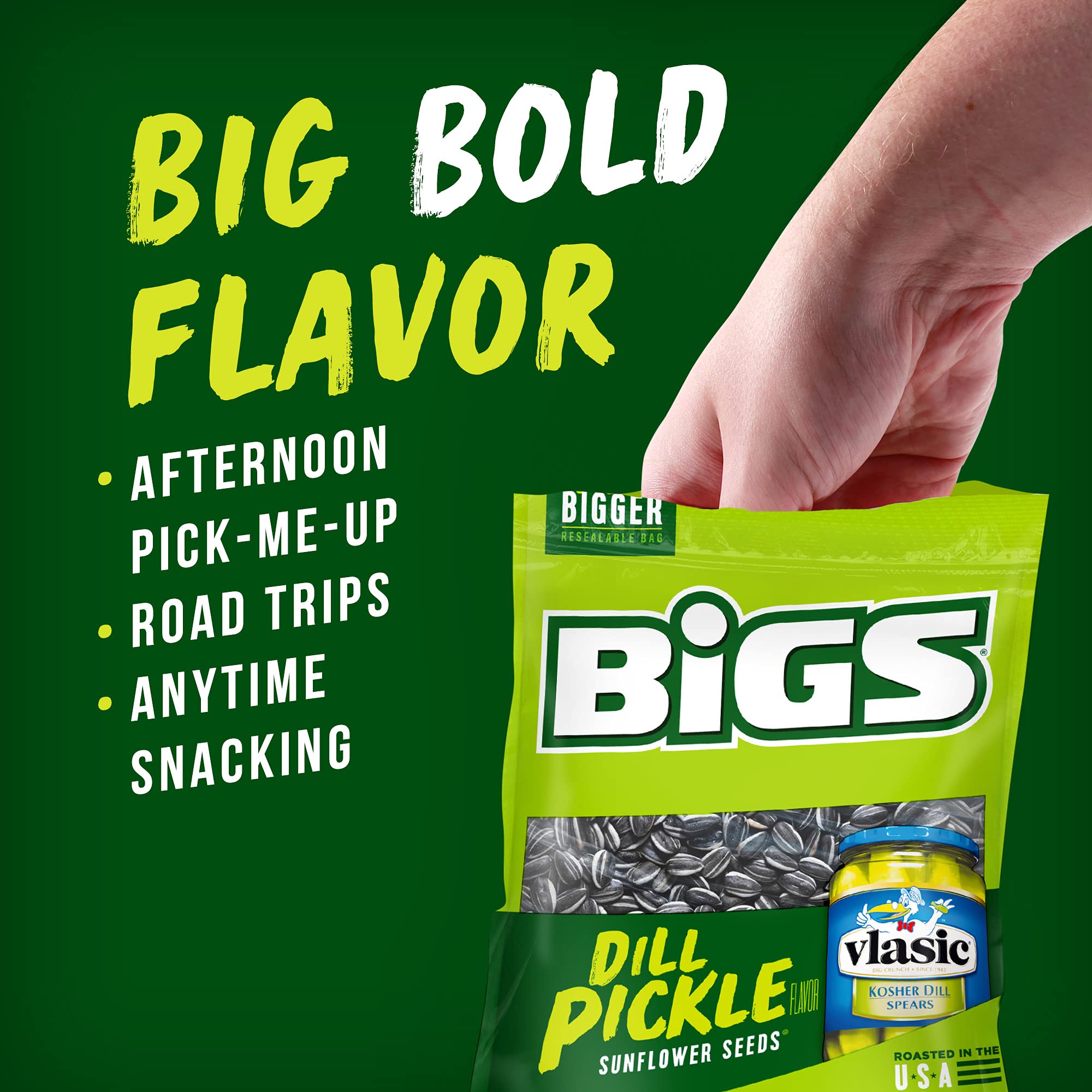BIGS Dill Pickle seeds served in a bowl for sharing.