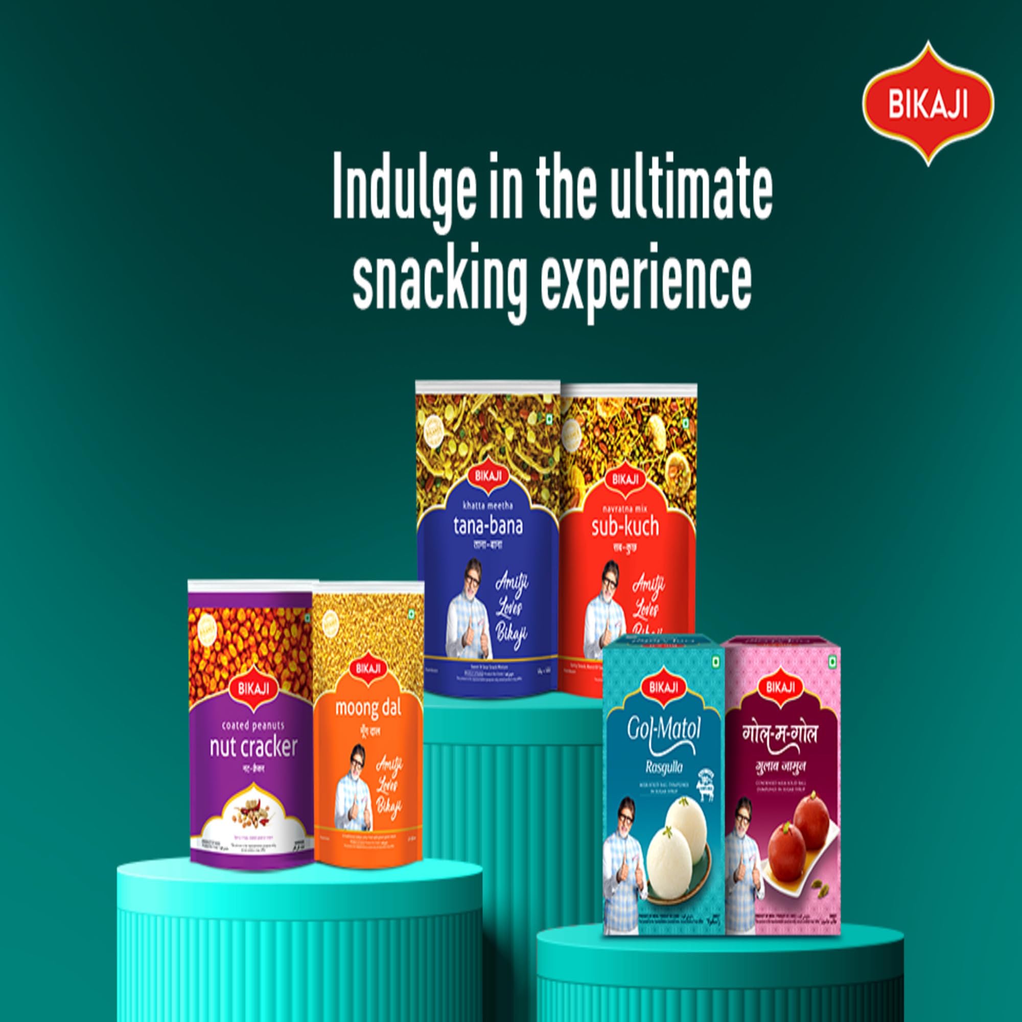 Bikaji Bhujia No.1 vegetarian ready-to-eat snacking option.