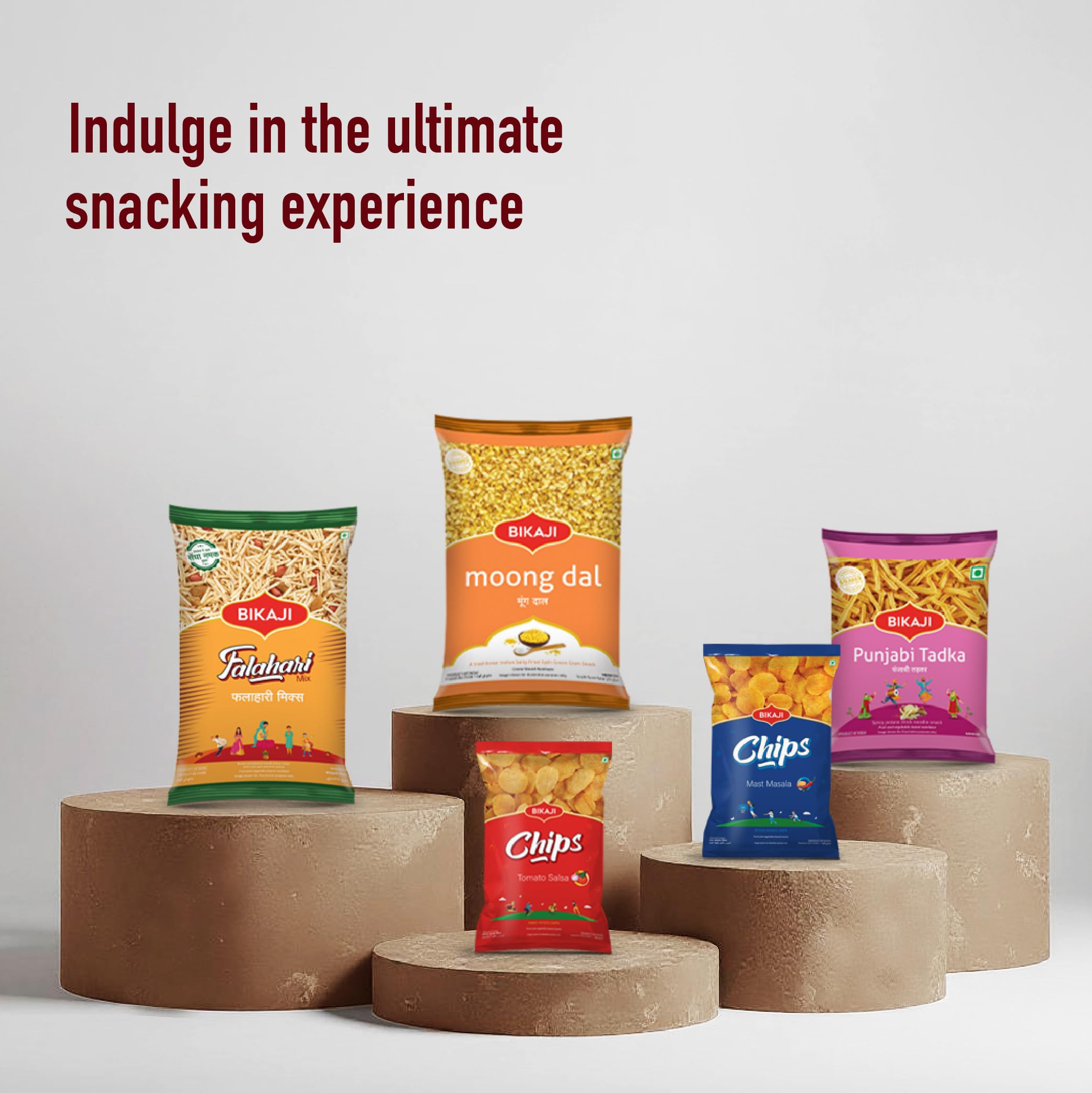 BIKAJI Soya Sticks Masala Munch packaged snack on shelf.