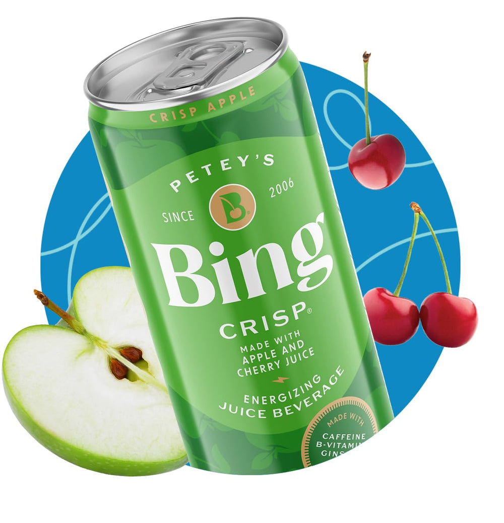 BING Energizing Juice Cherry can highlights real juice flavor and bright aroma